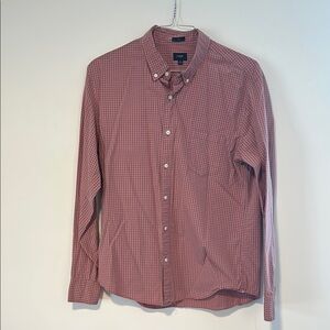 J. Crew Red Casual Button Down Shirt Long Sleeve